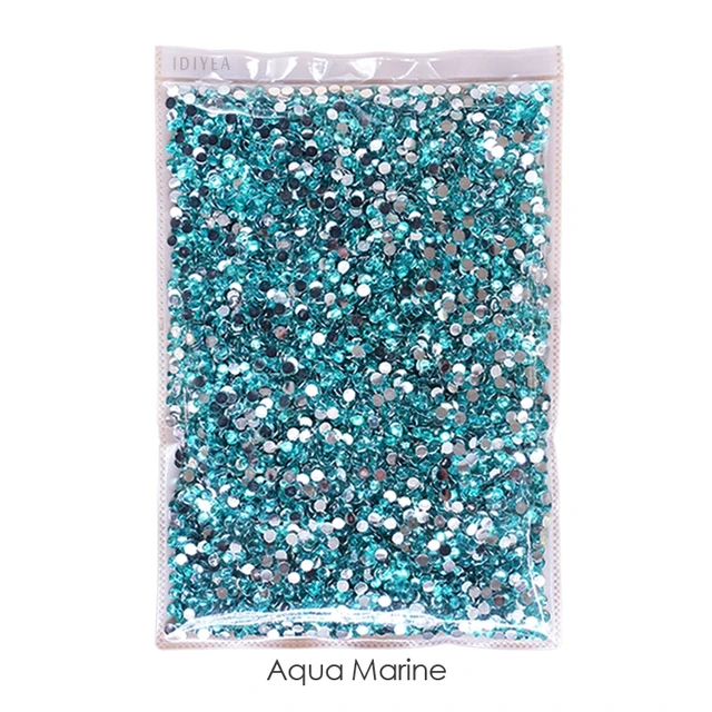 Wholesale Jelly AB Resin Non Hot Fix Rhinestones Cтразы Flatback Plastic Crystals Strass Glitters Stone Bulk Big Package for DIY Aqua Marine