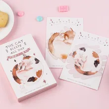 30 шт./упак. мультяшный любимец спящий котенок бумажные открытки поздравление с днем рождения открытка Подарочная карта набор карточки для записок канцелярских принадлежностей