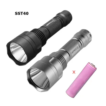 

Astrolux C8 SST40 2200LM 7/4modes A6 Driver Tactical LED Flashlight + 1Pc 3000mAh Power 18650 Battery Long Thrower 18650 Torch