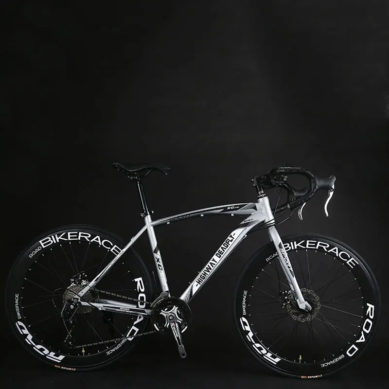 Bike Bicycle Fixed Gear Variable Speed Double Disc Brake Aluminum Alloy Rim Student Man and Women New