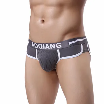 

Fashion Men's Hole Briefs Shorts Soft Cotton Sexy Underwear U Bulge Breathable Man Male Panties Men Comfortable Underpants Cueca