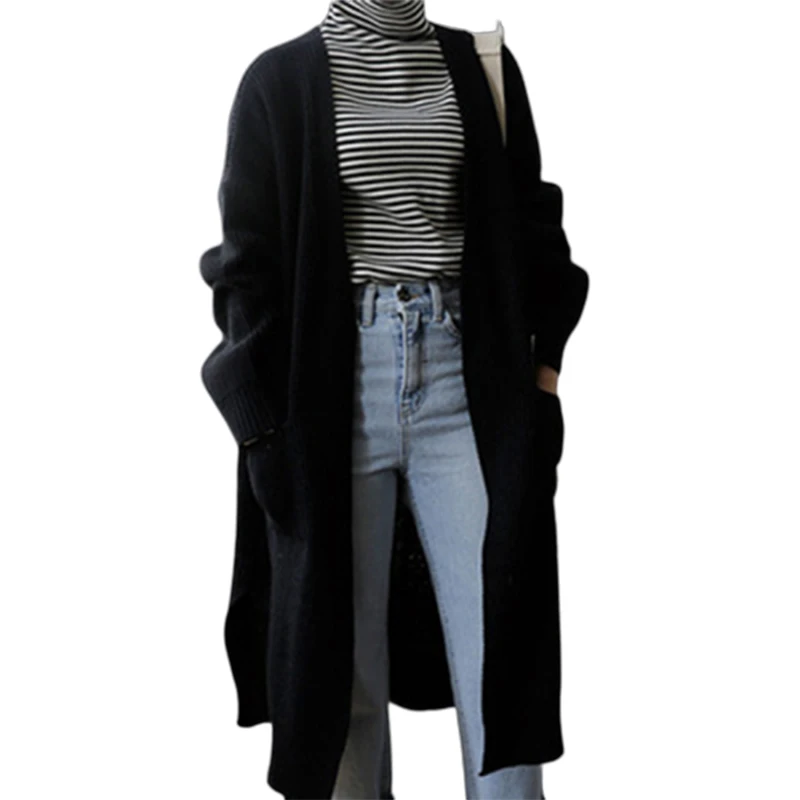 Winter Sweater Women Cardigan Long Sleeve Girls Tops Simple Autumn Female Elegant Knitted Outerwear Sweater Warm 3 Colors