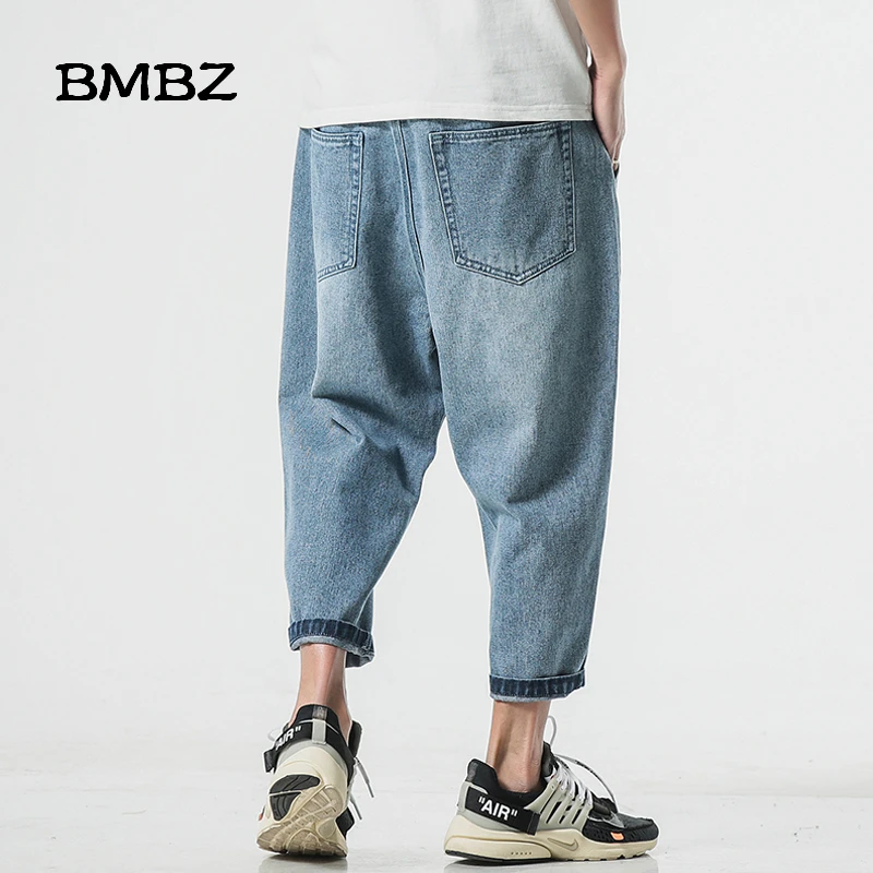 

Summer Streetwear Fashion Denim Pants Hip Hop Loose Plus Size Harem Jeans Men Kpop Korean Style Clothes Male Harajuku Jeans