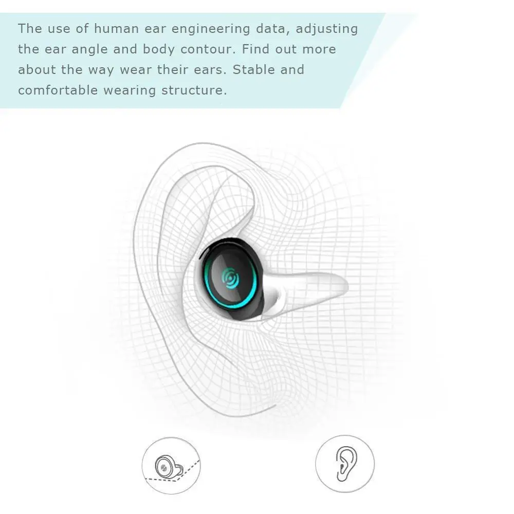 Universal Mini Wireless Bluetooth Earphone in Ear Stereo Sport with Mic Handsfree Single Headset Earbuds for iPhone Xiaomi Vivo