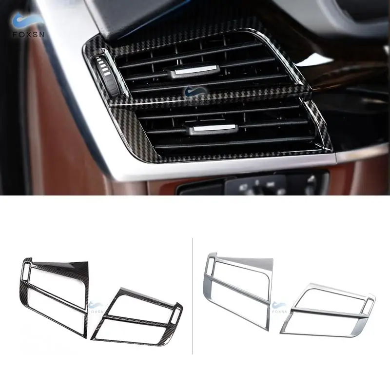 For Bmw X5 X6 F15 F16 2pcs Car Carbon Fiber Texture Interior Side Air