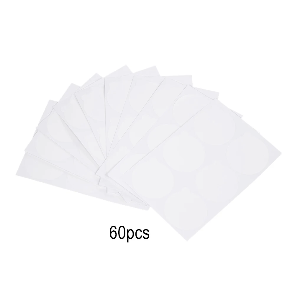 

60pcs Disposable Eyelash Glue Holder Sticker Adhesive Eye Lash Extension Glue Pallet Patches Paper Eyelash Sticker Pads Tool
