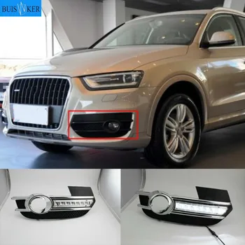 

2pcs For Audi Q3 2012-2015 AB White Daytime Running Light Driving Fog Lamp DRL