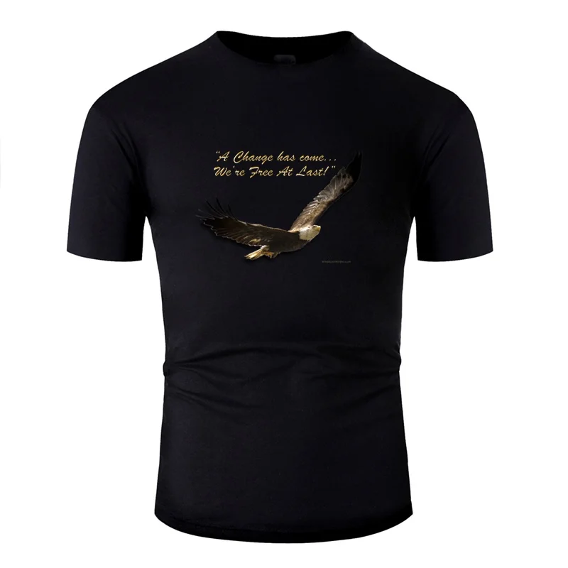 

Crazy Free At Last! Eagle Tshirt Men Kawaii Men And Women Tshirts O Neck Oversize S-5xl