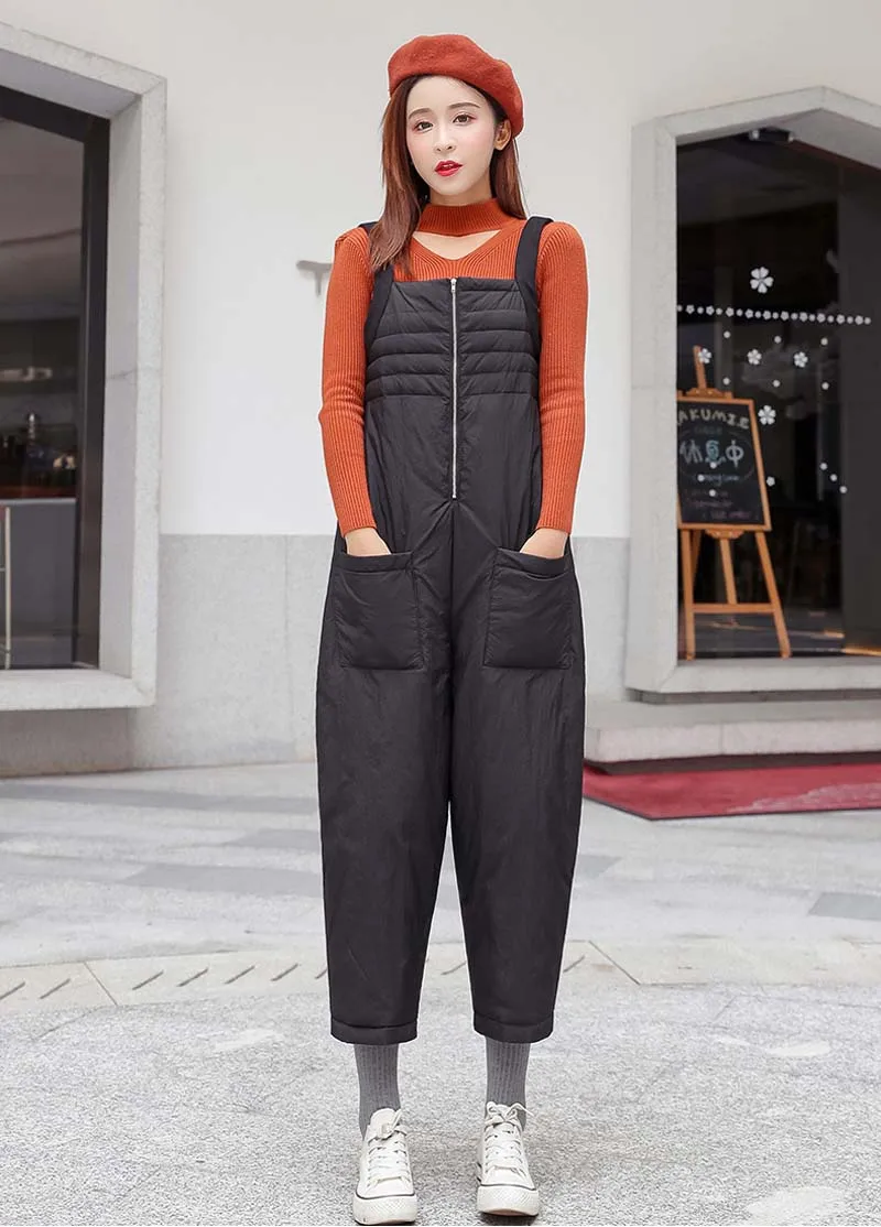sleeveless jumpsuit in winter