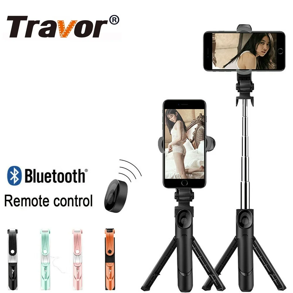 Беспроводная bluetooth селфи палка TRAVOR 3 в 1 складной мини штатив ручной монопод