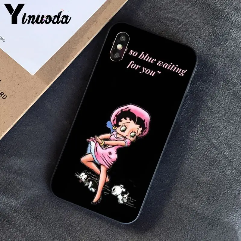 A4 Yinuoda Betty Boop Мягкий Силиконовый ТПУ чехол для телефона Apple iPhone 8 7 6 6S Plus X XS MAX 5 5S SE XR 11 11pro максимальный чехол - Цвет: A4