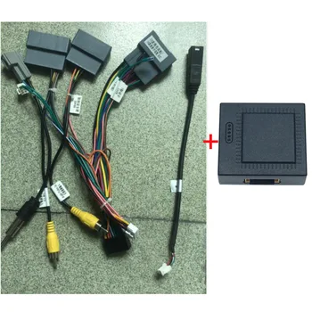 

FEELDO Car Audio Radio CD Player 16PIN Android Power Calbe Adapter With Canbus Box For Honda Fit Media Wiring Harness