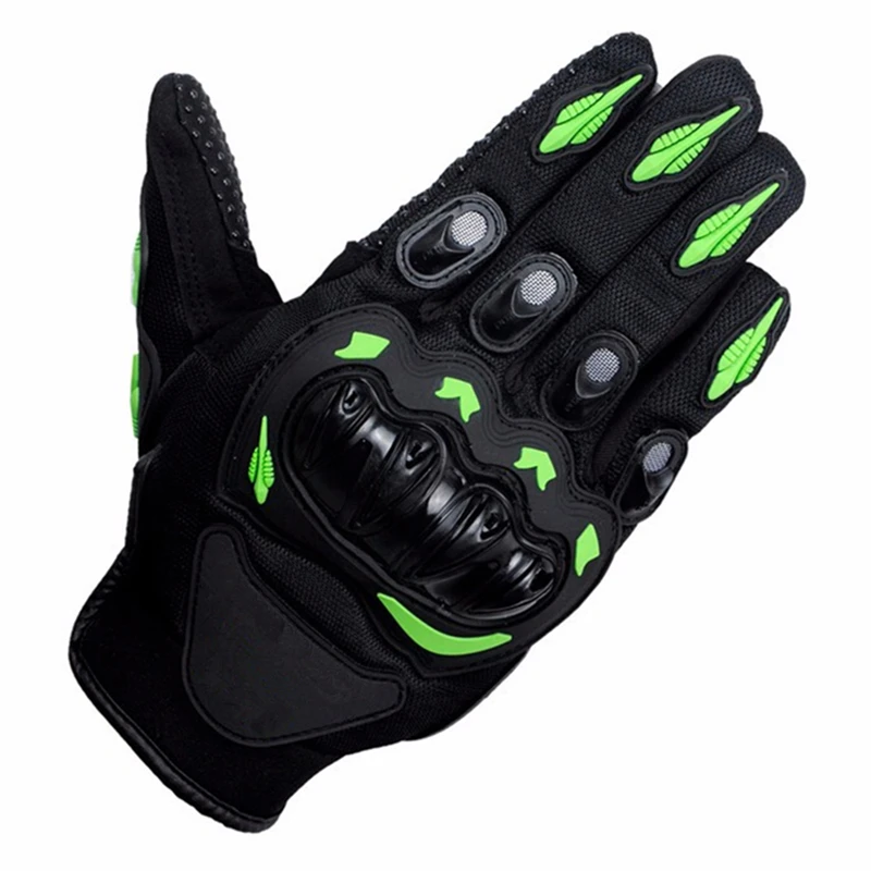 Модные мотоциклетные перчатки для мотокросса Luvas Guantes зеленого и оранжевого цвета, защитные перчатки для мужчин - Цвет: Зеленый