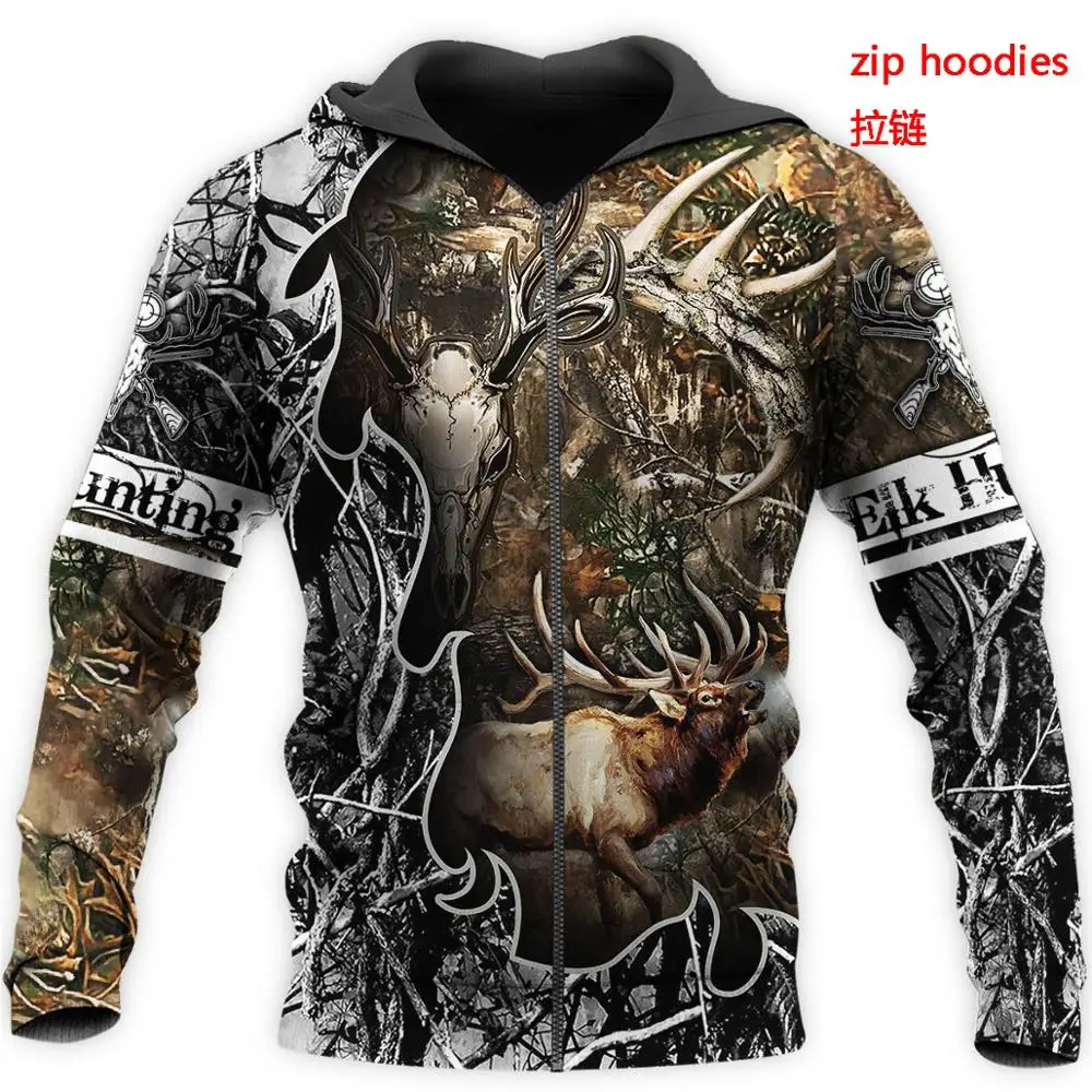 Camo AMO охотничьи Животные Олень искусство 3D толстовки с капюшоном для мужчин женщин Новая мода толстовка с капюшоном с длинным рукавом Повседневный пуловер-5