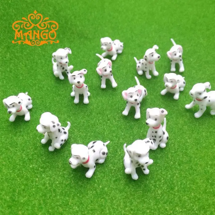 1: 12 кукольный дом DIY хижина мини модель животного аксессуары пятно щенок собака случайный A