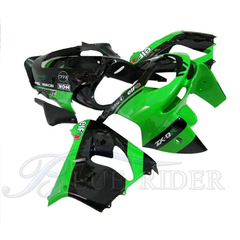 

Customized motorcycle fairing kits for KAWASAKI Ninja ZX9R 1998 1999 98 99 ZX-9R green black ABS plastic sport bodyworks