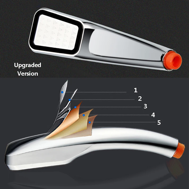 Water Saving Rainfall Shower Head 300 Holes High Pressure Aluminum Bathroom Accessory Spray Nozzle Shower Head