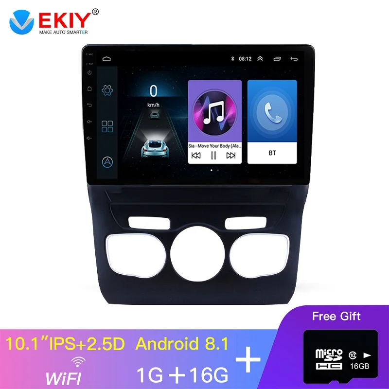 1G 16G with WIFI EKIY 10,1 ''ips 2.5D Автомобильный мультимедийный плеер аудио для Citroen C4 Android 2013- Стерео Авторадио 4G модем Navi gps навигация - Цвет: 1G 16G with WIFI