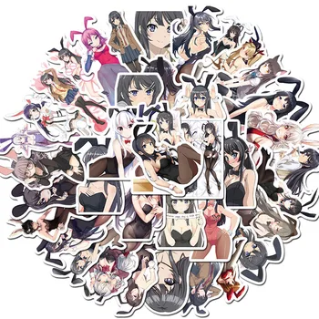 

50Pcs Anime Rascal Does Not Dream of Bunny Girl stickers Snowboard Bicycle Luggage Skateboard Graffiti Stickers