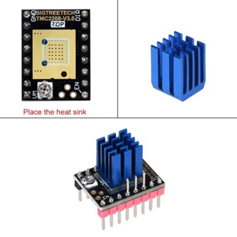 4x драйвер двигателя TMC2208 V3.0 UART шаговый Драйвер TMC2100 Замена одноосный шаговый модуль управления 3D печать RMS пик