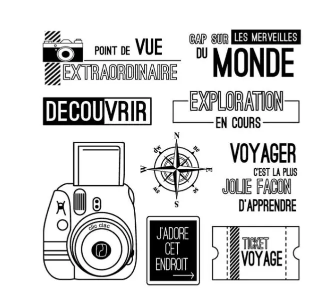 

french Transparent Clear Stamp for DIY scrapbooking/Card Making C631