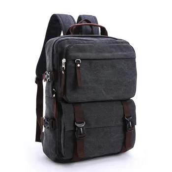 

Factory Direct Sales New Style Man Canvas Shoulders Bag Leisure Time Computer Bag Shoulders Bag Men's Backpack Customization