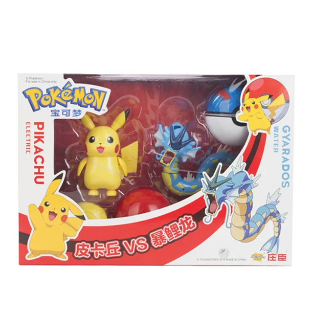 Genuine Pokemon Toy Set Toy Pocket Monster Pikachu Charmander  Mewtwo Lunala Scroll Action Figure Anime Model Children's Toys 2pcs box