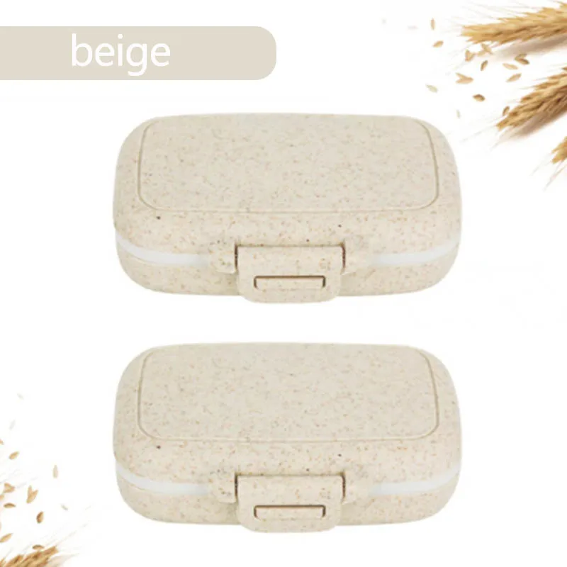 beige 1 шт. чехол для таблеток, настольный органайзер, коробка для хранения лекарств, портативный мини-контейнер для лекарств, водонепроницаемые аксессуары для путешествий - Цвет: beige