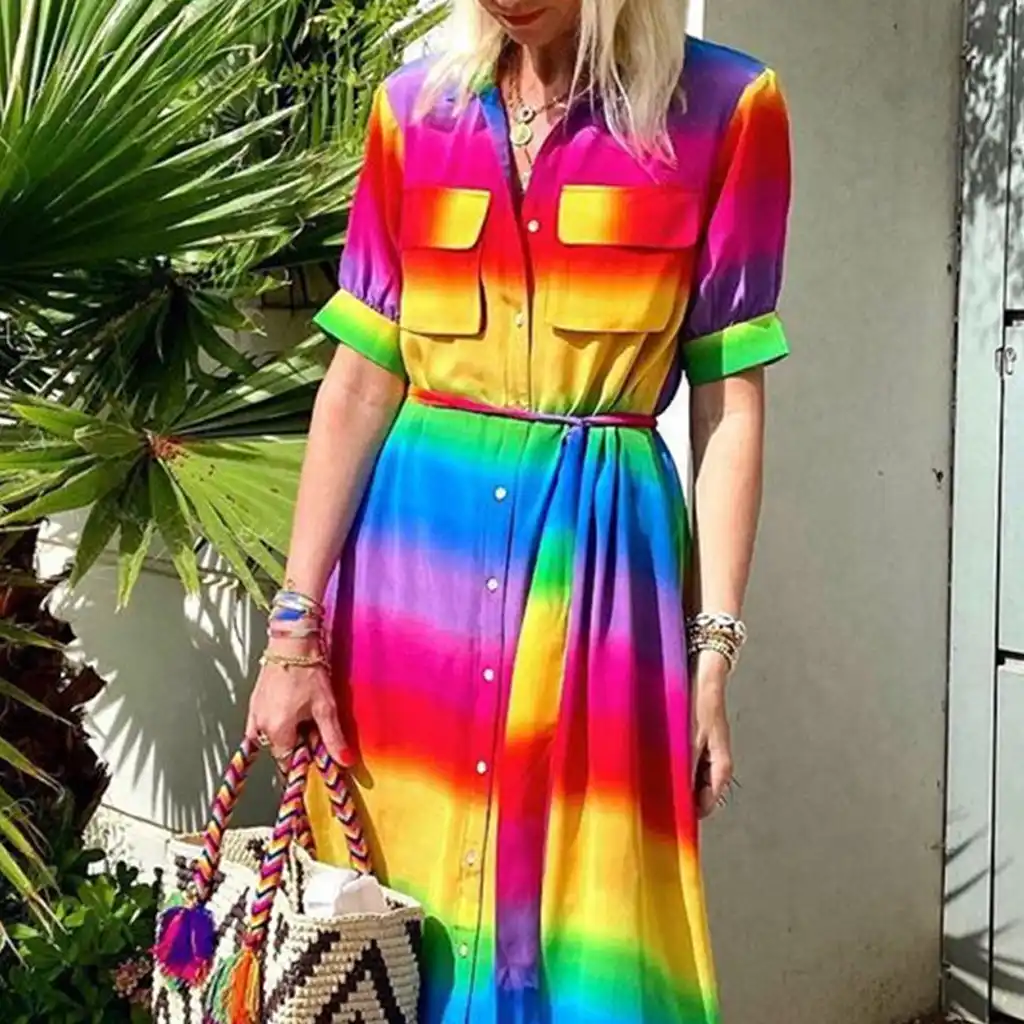 rainbow sequin maxi dress