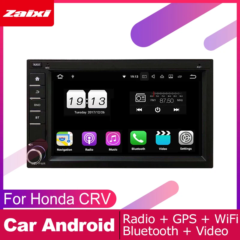 ZaiXi мультимедиа для Android плеер 2 din автомагнитола для Honda CRV 2004~ 2006 с навигацией стерео головное устройство стерео ISP