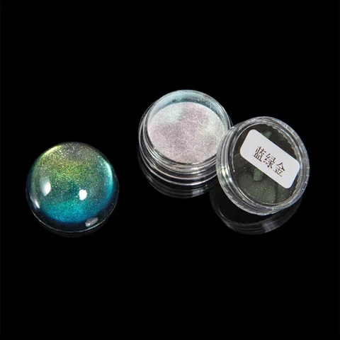 Ultra Fine Chameleon Powder-Color Shifting Metallic Chrome Powder-Color Change Dust Glitter Magic Discolor Powder in Jar 2g