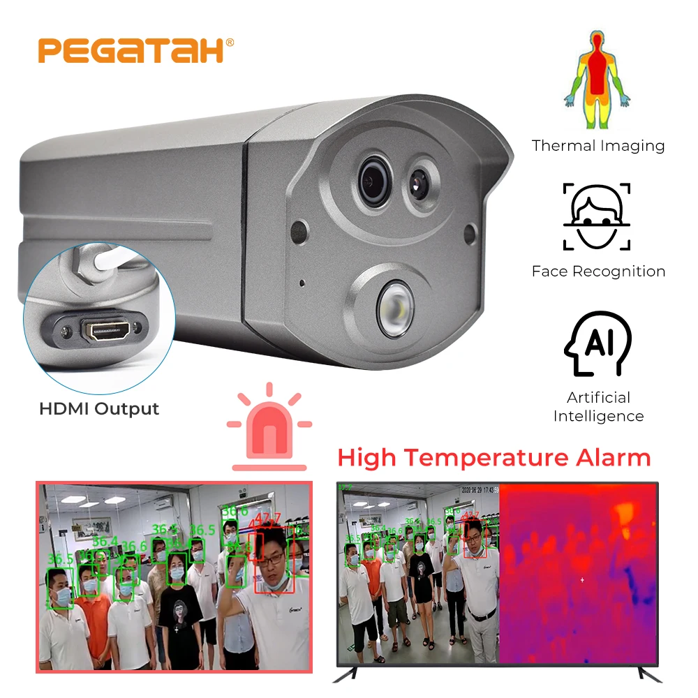 Thermal imaging camera Thermal ip camera face recognition camera facial recognition facial face detection AI fever detection cam
