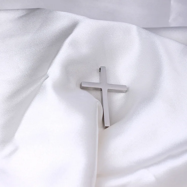 New Style Titanium Steel Necklace Pendant Simple Cross Pendant Cross Necklace Men And Women Cool Accessories