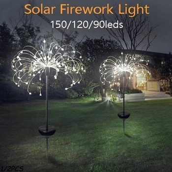 

LED Solar Fireworks Lamp Outdoor Waterproof Decorative Lamp Garden Solar Light