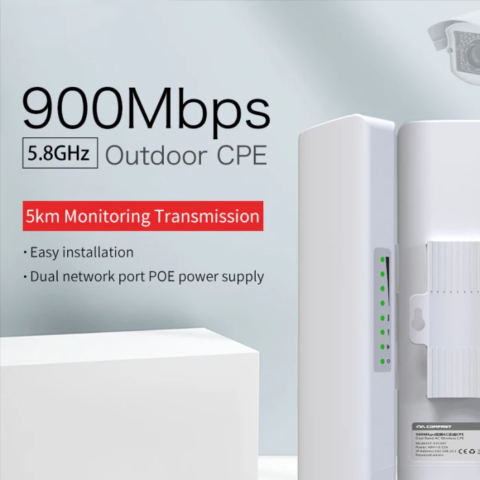 900 Мбит/с 5,8G открытый беспроводной мост высокой мощности 5 км wifi CPE точка доступа PUO88