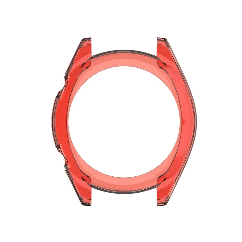 Transparent red Защитный чехол для huawei watch GT 46 мм прозрачный чехол тонкий мягкий бампер световая оболочка Защитная крышка 42 мм для huawei watch GT - Цвет: Transparent red