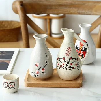 

Japanese sake distribution wine pot liquor warmer household ceramic warm hot bottle barware flagon small stoup single pot