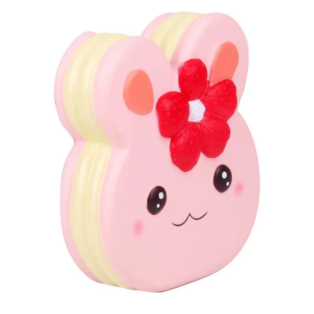 lovely Smile Rabbit Slow Rising Stress Reliever Toy Kids&Adult Anti-Stress Toys office work decompression toys #B