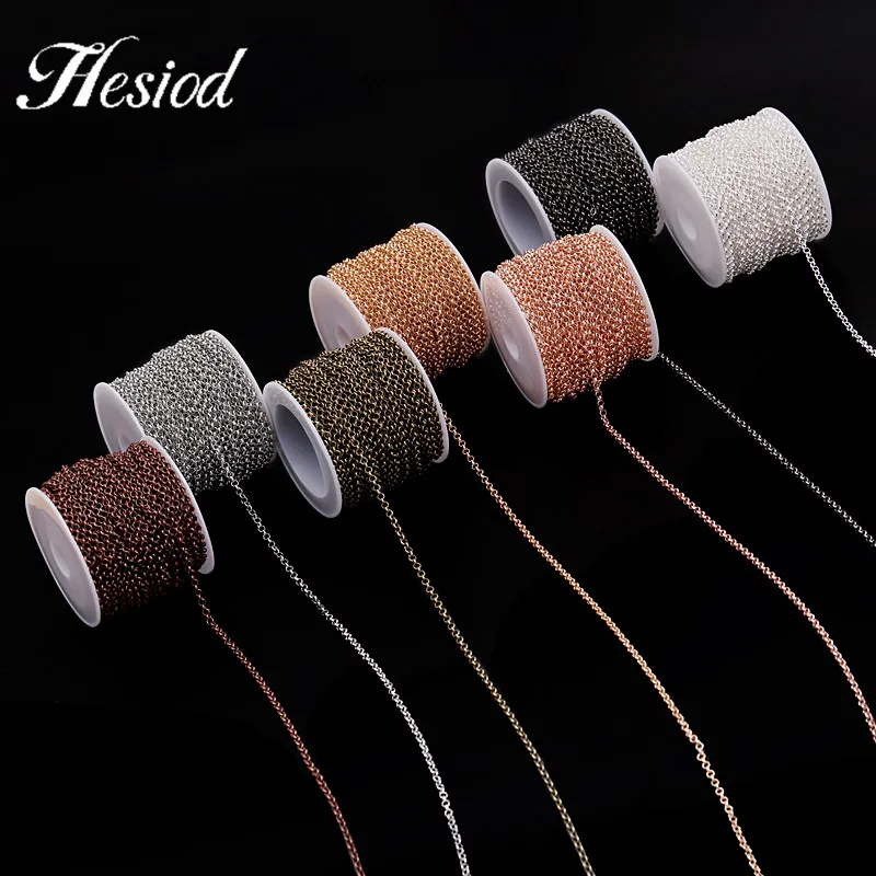 

Цепочка для ожерелья с золотым/серебряным покрытием, 5 м/комплект