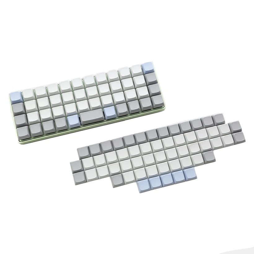 xda dsa chave em branco pbt keycaps para teclado mecânico adequado para teclado ortopinear layout mx planck preonic