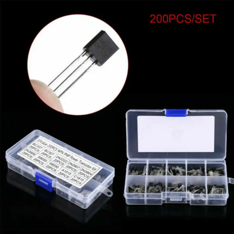 

Top10Values x20 200pcs NPN PNP Power Transistor Assortment Kit Box BC337