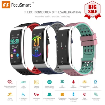

FocuSmart Smart Wristband parents gift Fitness Tracker Blood Pressure HeartRate Monitor ECG PPG Smart Bracelet For IOS/Andriod