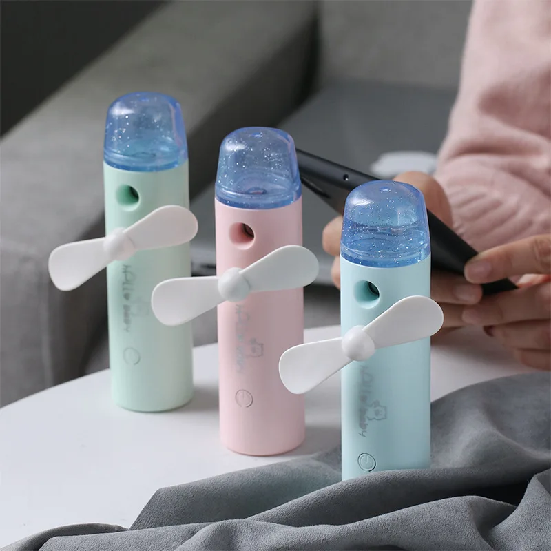

Portable Small Humidifier USB Rechargable Handheld Water Meter Charging Mini Steamed Face Humidifier With/Without Mirror