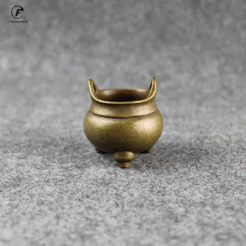 

Chinese Buddha brass Incense Burner three legs Pure copper Incense Holder Handmade Censer for Buddhist Home Office Decoration
