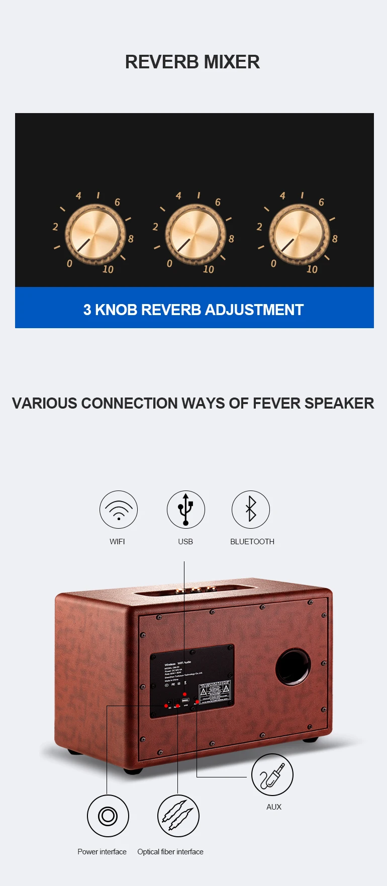 Профессиональный сабвуфер WiFi динамик Bluetooth Hi-Fi стерео FM радио книжная полка громче динамик ВЧ/бас/громкость Регулируемый динамик