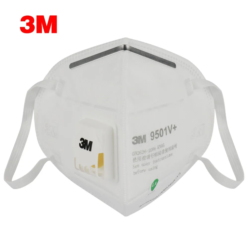 

10Pcs N95 Face Mask 3M 9501V+ anti Fog Dust Disposable Mask 3M Respiratory Valve Protective ffp3 ffp2 Dust Mask mascherina ffp3