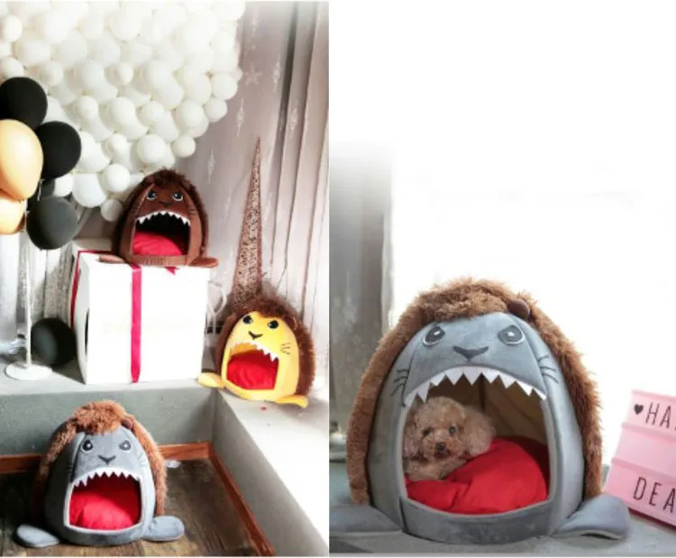 Cute Pet Dog Bed Sofa Warming Dog House Comfortable Winter Kennel Puppy Cushion Pet Basket Cat Nest Mat Accessories Supplies