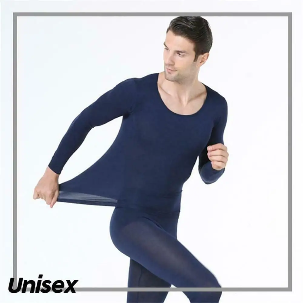 Бесшовное эластичное термо нижнее белье верх+ низ для мужчин camiseta interior termica legging homme E