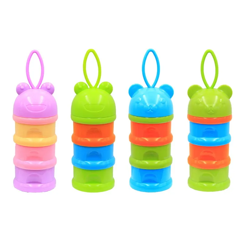 

3 layer Frog Style Portable Baby Food Storage Box Essential Grains Cartoon Milk Powder Boxes Toddle Kids Formula Milk Container