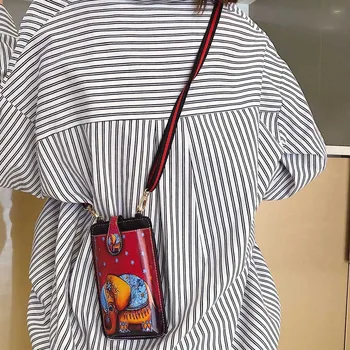 

Women's small cute cartoon print mobile phone bag shoulder bag casual purse Женская сумка через плечо 2020 New